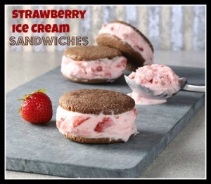 Strawberry Ice Cream Sandwiches - EAT DRINK OC